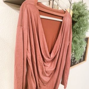 Silky top with low back